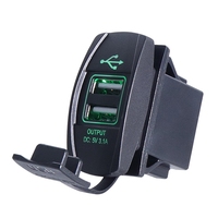 Prise d'alimentation de voiture Style interrupteur à bascule double USB étanche 12V Usb chargeur d'alimentation de voiture Dc 5V 3.1A chargeur de voiture Usb à double Port