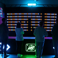 Juego de Disparos Láser con Luz LED, Pistola Láser, Juegos de Tiro al Blanco, Competición Interactiva en Equipo para Parques de Diversiones Interiores