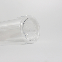 Bouteille d'eau cylindrique en plastique PET avec bouchon à vis et impression sérigraphique 400 ml – Contenant durable pour boissons et jus