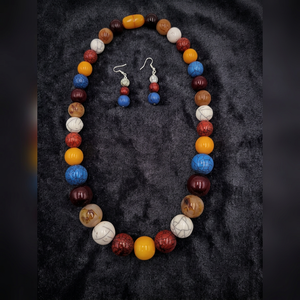 Collar de Cuentas de Resina con Gancho de Acero Inoxidable, Piedra Natural, Estilo Romántico, Color Personalizado, Diseño de Peonías y Flores de Cerezo para Mujer - Product Image 3