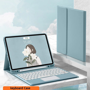 Étui en cuir à fermeture magnétique sans fil pour <span class=keywords><strong>iPad</strong></span>, avec touchpad, crayon compatible avec <span class=keywords><strong>iPad</strong></span> air1, <span class=keywords><strong>air2</strong></span> 9.7 et 2017/2018 pro - Product Image 3
