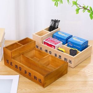Organizador de Almacenamiento de Tiza con Péptidos Xi, Caja de Madera con Múltiples Compartimentos, Material Didáctico para Escritorio de Aula y Profesor - Product Image 3