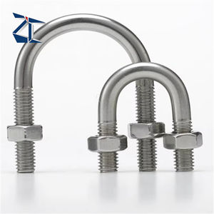 Vendita calda all'ingrosso 304 in acciaio inox a forma di <span class=keywords><strong>U</strong></span> fibbia bullone vite morsetto <span class=keywords><strong>U</strong></span>-clip filetto con combinazione di dado - Product Image 1