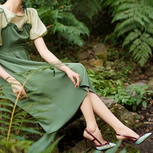 <span class=keywords><strong>Tacchi</strong></span> Alti da Donna in Stile Francese, Design di Nicchia, Nuovi Modelli Estivi con Tacco Sottile, Punta a Farfalla, Chiusura Slip-on, Colori Misti - Product Image 3