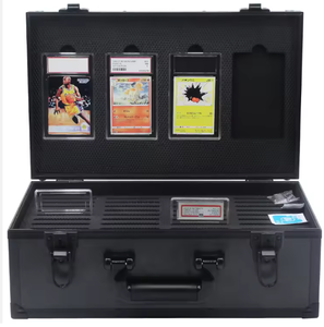 Boîte de rangement pour cartes de collection en alliage d'aluminium avec fenêtre de présentation, pour cartes gradées PSA, avec serrure TSA - Product Image 4