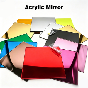 `Wholesale <b>Acrylic</b> <b>Mirror</b> Sheet 300*300*1.35mm PMMA Decor <b>Mirror</b> for Wedding Favors DIY Craft Home Decoration Custom OEM` - Product Image 1