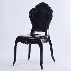 Custom Design Stackable Transparent Acrylic Plastic <strong>Resin</strong> Pc Royal Clear Crown Hotel Banquet <strong>Chair</strong> for Wedding - Product Image 2