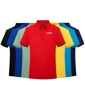 Custom 100% Silk Cotton Short Sleeve Polo Shirts for Summer Work Clothes with Lapel & Embroidery Logo Promotional Sports T-Shirt