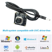 Módulo de Cámara Industrial Cuadrada HZ OEM de 8MP con Enfoque Automático, OTG, UVC, Sensor CMOS IMX415 RGB, 4K, Gran Angular, USB para Windows, Mac, Linux