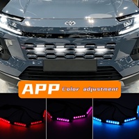 4 pièces compatibles avec la grille de la Toyota RAV4 HEV 2026, feux de jour à LED, feux de signalisation jaunes et blancs, commande par application