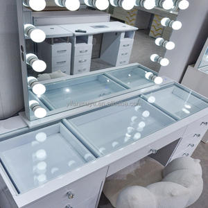 <span class=keywords><strong>Tocador</strong></span> con <span class=keywords><strong>espejo</strong></span> y luces <span class=keywords><strong>Tocador</strong></span> con cajones grandes 3 modos de iluminación Brillo ajustable para dormitorio - Product Image 5