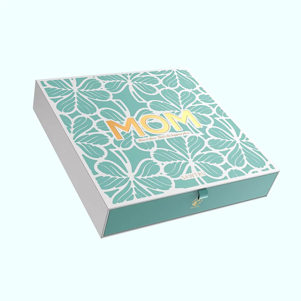 Elegante Schokoladen daten Candy Drawer Box Geschenk boxen für Mom Verpackungs boxen Benutzer definiertes Logo Luxus Food Grey Board Vietnam Candy