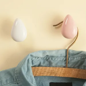 Wall Mounted <b>Coat</b> <b>Hooks</b> Colorful Clothes Hangers with screws Cabinet Knobs Cute Raindrop Holder - Product Image 4