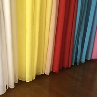 Rideaux Unis Couleurs Vives Vente en Gros 100% Polyester Tissu Uni Rouleau Voilages Transparents pour Salon Chambre Fenêtre