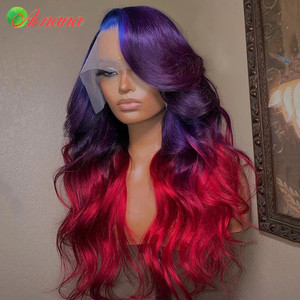 วิกผมมนุษย์ขนาด13x4ทำจากลูกไม้มีสี - Product Image 6