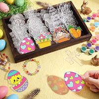 Kit de loisirs créatifs attrape-soleil pour enfants, peinture acrylique, vitrail, art de fenêtre DIY, activité pour église, école, salle de classe, ensemble de décoration artisanale