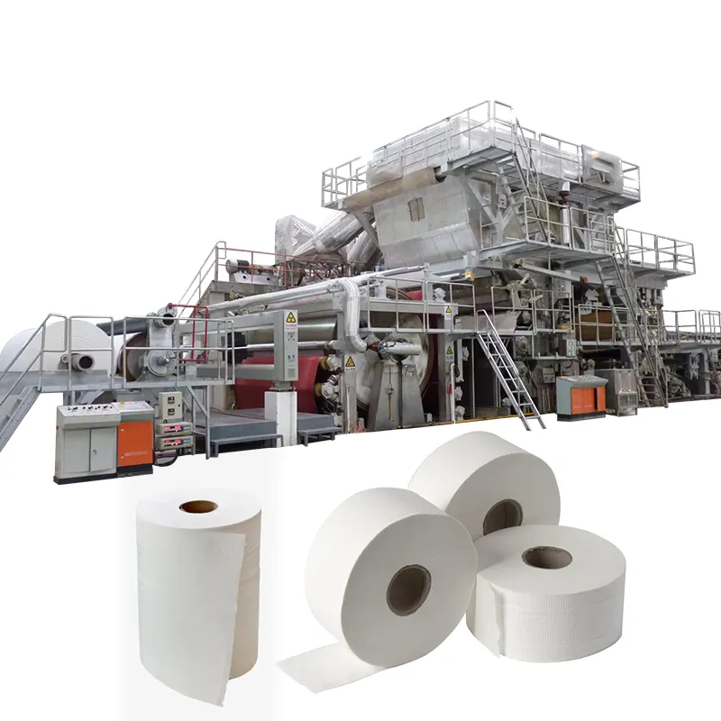 Material de reciclaje de residuos A4 Línea de producción de papel de copia Tejido/Inodoro/Kraft/Máquina de fabricación de papel corrugado Precio