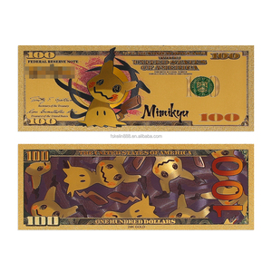 Ordine all'ingrosso: Banconota in polimero placcata in lamina d'oro 24k con simpatico Pikachu, ispirata all'anime giapponese - Product Image 1