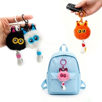 Porte-clés en peluche personnalisé en polyester, jouet mignon en forme de chat, boîte mystère, EN71 ASTM OEM ODM