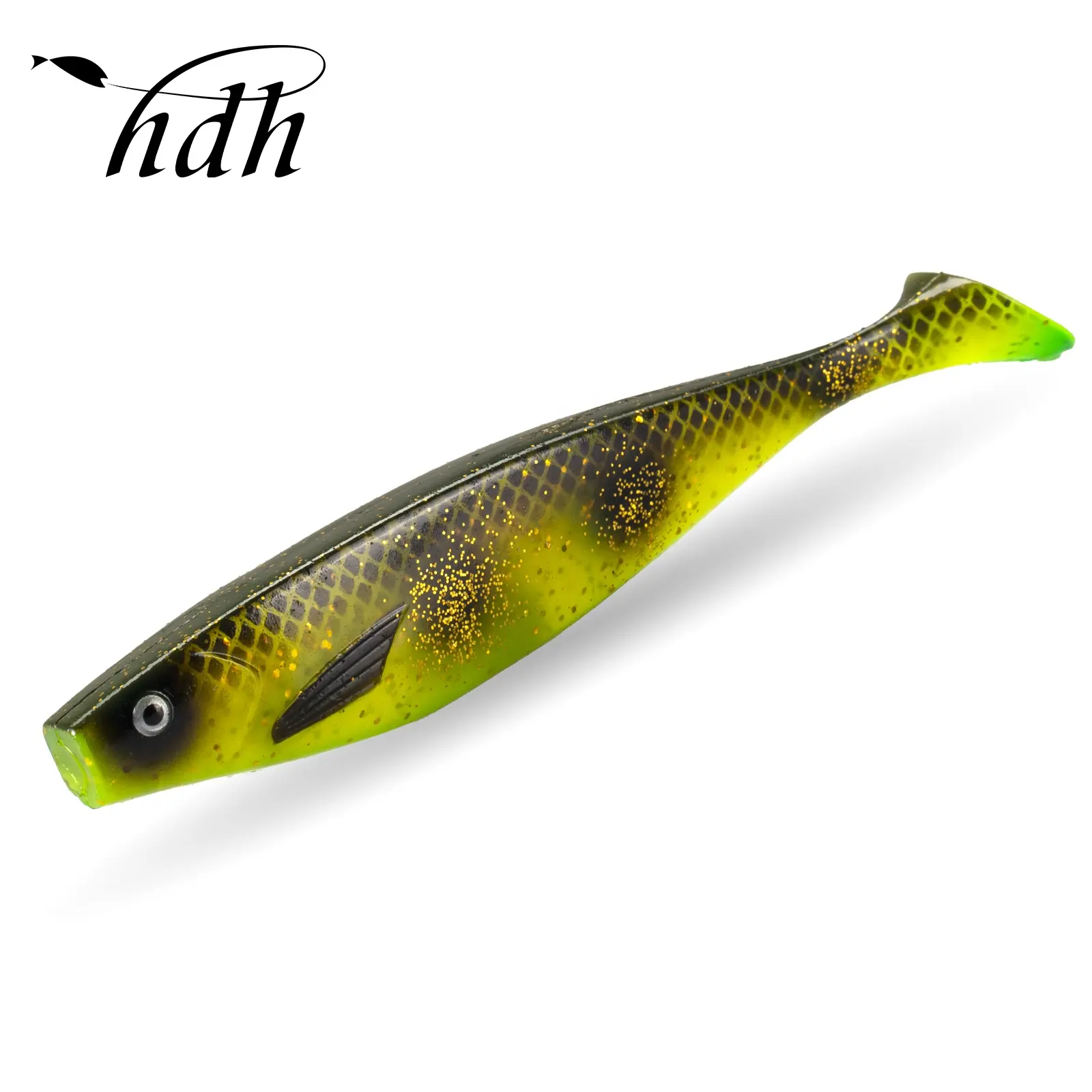 3D Eyes 18cm/15cm/12cm Big Game Two Color Injection Printing Soft PVC Plastic Fishing Lure T-tail Soft Lure