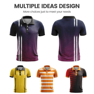 <b>Men</b> <b>Long</b> <b>Sleeve</b> <b>Polo</b> <b>Shirt</b> Quick Dry Breathable Button Collar Printed Sport Casual Tee OEM Custom - Product Image 1
