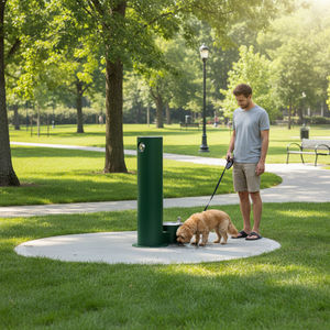 Fontanella per esterni in acciaio inox 304 di grado commerciale, resistente a tutte le condizioni atmosferiche, stazione di idratazione per animali domestici, per aree pubbliche - Product Image 3