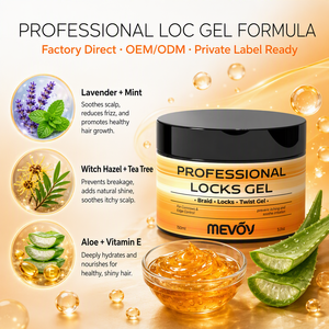 Gel Coiffant OEM Marque Privée pour Tresses, Locs, Twists, Cornrows – Ingrédients Naturels Lavande, Menthe Poivrée, Arbre à Thé – Gel pour Tresses - Product Image 2
