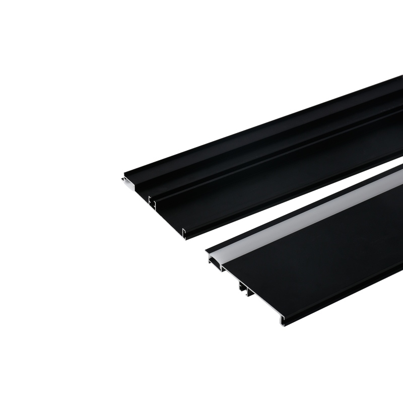 10010 New Design Wide Black Color Led Skirting Aluminum Profile For Indoor Wall Decoration · image 5