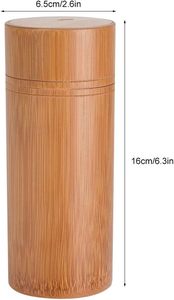 Tre Vòng Ống Trà Canister Xách Tay Trà Bằng Gỗ Hộp Lưu Trữ Với Nắp <span class=keywords><strong>Handmade</strong></span> Cà Phê Đậu Chủ Tiện Ích Chai <span class=keywords><strong>Container</strong></span> - Product Image 3