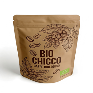 Sacchetto Personalizzato in Carta Kraft per Caffè, Richiudibile con Zip, Confezione Alimentare in Plastica per Chicchi di Caffè Biologico 250g 500g - Product Image 3