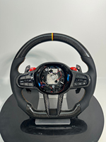 Volant en cuir personnalisable avec pagaies en fibre de carbone pour BMW M3 M4 M5 M6 G80 G82 F90 F10 F12 F30 G20 G05