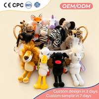 Peluche personnalisée en forme d'animal en colère, breloque de sac mignonne pour boutique de cadeaux fantaisie, vente en gros