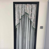 Rideau décoratif demi-voilage pour chambre à coucher, style campagnard français, en dentelle et fil, à motifs floraux, toutes saisons, anti-moustiques