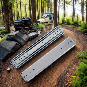 <span class=keywords><strong>Charge</strong></span> de roulement à billes de rail de glissière de tiroir en acier à extension complète robuste de 76mm 220KG sans serrure pour l'utilisation de RV & Gym - Product Image 3