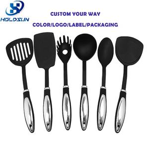 Utensilios de Cocina Resistentes <span class=keywords><strong>al</strong></span> Calor, Ligeros, Aptos para Alimentos, Cucharas para Servir Espaguetis de Nailon Negro, Servidor de Espaguetis - Product Image 5