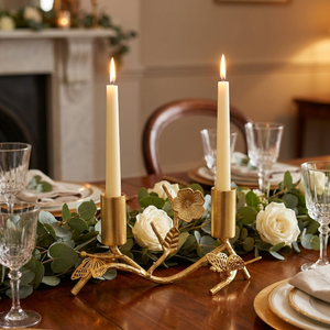 Support de bougie en métal doré en gros avec motif papillon, support décoratif en fer personnalisé OEM pour centre de table de mariage - Product Image 1