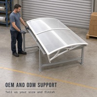 Panneau en polycarbonate transparent, plaque PC transparente, panneau en plastique pour toiture de carport, cloison