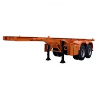 Meilleur prix Sinotruk Howo Semi-remorque squelette 2 essieux 40 pieds avec pieds de support stables, charge utile 60T pour le transport logistique