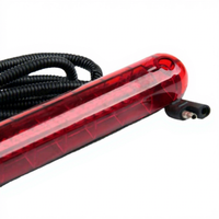 مصباح فرامل علوي 24LED بجهد 12 فولت، مصباح خلفي أحمر عالمي HS-0300 بقوة 30 لومن، قطع غيار للسيارات والشاحنات والمقطورات