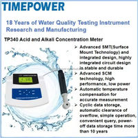 Timepower TP340 Benchtop Acid Base Concentration Meter Built-in HCl/NaOH/H2SO4/NaCl/HNO3/Na2CO3 Curves 2% Accuracy 0.01%