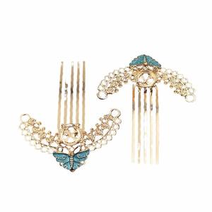 Couronne <span class=keywords><strong>de</strong></span> cheveux <span class=keywords><strong>de</strong></span> costume ancien <span class=keywords><strong>de</strong></span> Lutin, Tang, Song et dynastie Ming bleu tiré, style chinois, accessoires classiques, <span class=keywords><strong>peigne</strong></span> - Product Image 5