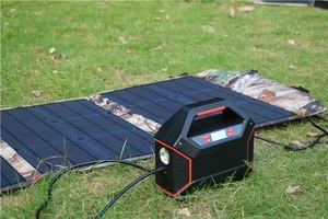 Baterai Isi Ulang 150W Mini Portable Power Station Solar dengan PD USB-C QC3.0 Baterai Solar Inverter