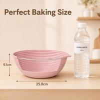 Panier de fermentation rond en silicone avec fil d'acier intégré, résistant aux hautes températures, outil de cuisson pour four domestique