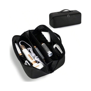 Sac de voyage double couche en PU écologique pour sèche-cheveux et fer à boucler, accessoires de maquillage et rangement d'outils - Product Image 1