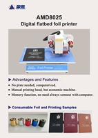 YS-AMD8025 Couro Logotipo Em Relevo Hot Stamping Machine Heat Press Card Printer para Phone Case Wood Rock Printing