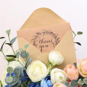 Thẻ giấy tái chế và phong bì in Cảm ơn bạn ghi chú cho Cửa hàng Hoa kinh doanh sử dụng thiệp chúc mừng - Product Image 4