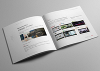 Brochure personnalisée imprimée sur papier couché, reliure sans fil