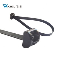 Tali bulu mata plastik 1/2 inci, tahan UV Acetal tahan cuaca hitam POM gesper ganda