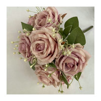 9 Roses Flocons de Neige en Soie, Plantes Vertes Artificielles en Pot, Fleurs d'Intérieur, Ornements pour Mariage, Saint-Valentin, Thanksgiving, Décoration