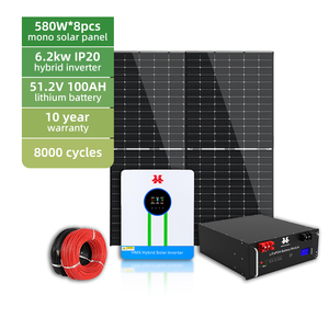 Système de stockage d'énergie solaire hybride hors réseau HMX complet 5kW-30kW avec contrôleur MPPT, batterie au lithium, ensemble complet pour usage domestique - Product Image 3